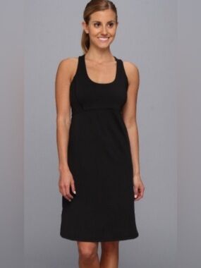 The North Face Cypress Racerback Black Dress Minimalist Tennis Golf Dress